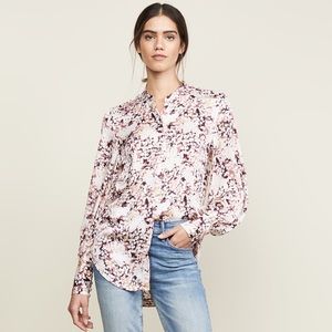Equipment Boleyn Top Blouse Button Up Silk like